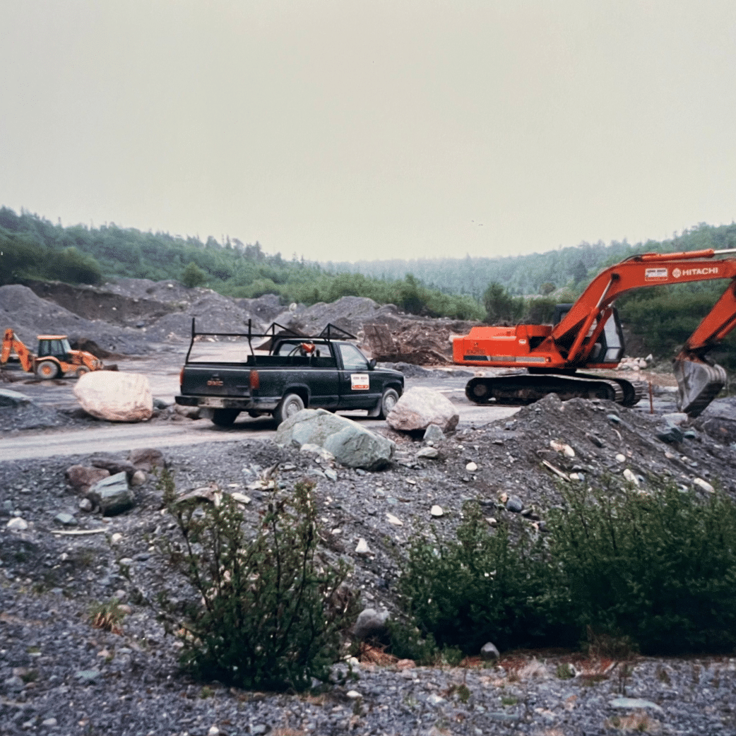 Old photo of construction work