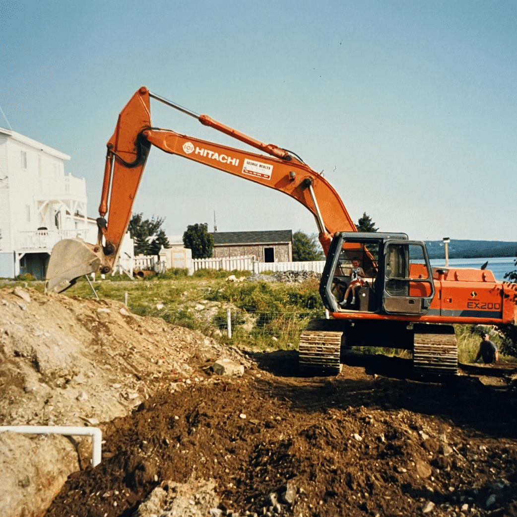 excavation at construction work